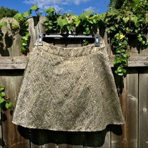 ✨✨Stunning Metallic Gold Mini A-Line Skirt, S✨✨